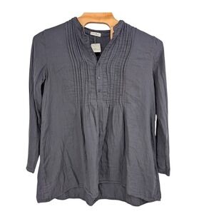 NWT Free People CP Shades Yoko Tunic Women's Mini Dress Carbon Blue Grey  sz med